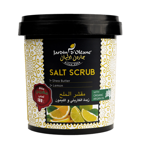 Salt Scrub with Shea Butter, Lemon and Organic Argan Oil 800g