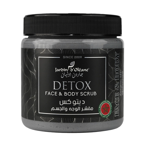 Detox Face & Body Scrub with Charcoal and Argan Oil 500ml