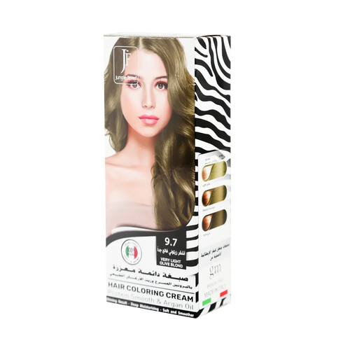 Hair Coloring Cream Kit 9.7 Very Light Olive Blond