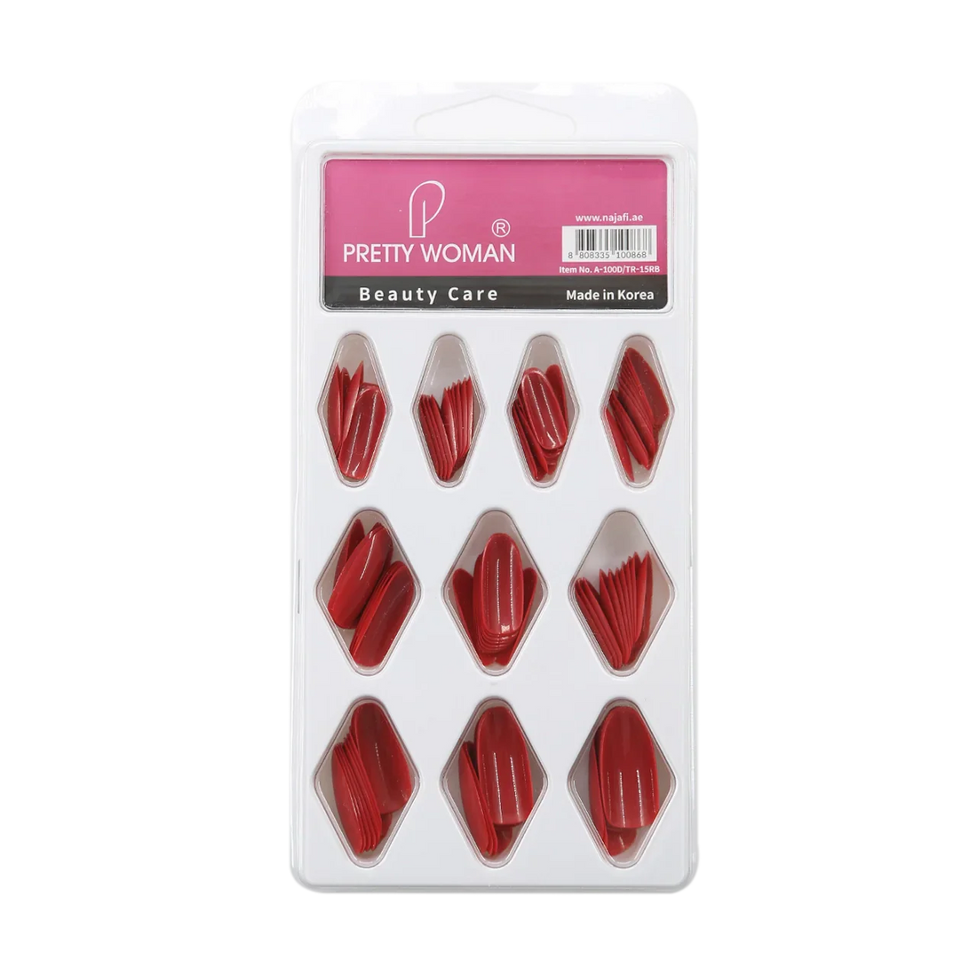 Red Nail Tips Set (100 Tips) TR-15RB